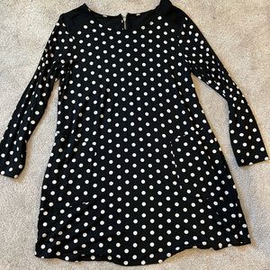 Black Polka Dot Tunic Top